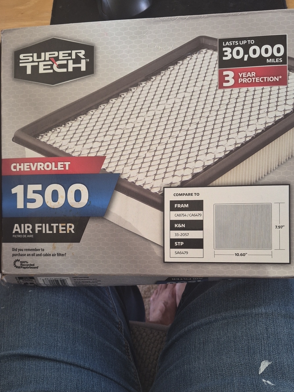 Chevrolet 1500 Air Filter - Black & White